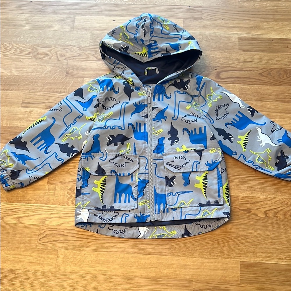 Carter's Blue and Gray Dinosaur Raincoat